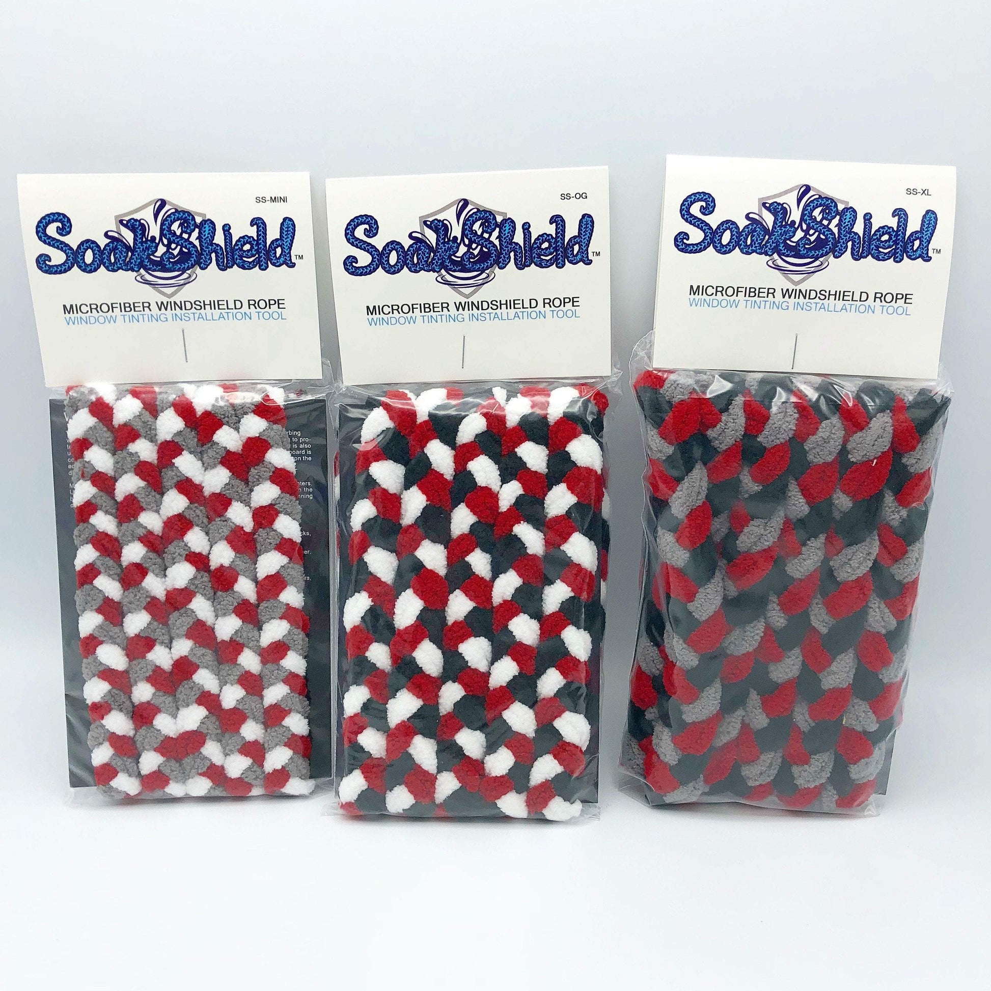 SoakShield Microfiber Rope SoakShield - Microfiber Windshield Installer 3pc Rope Set