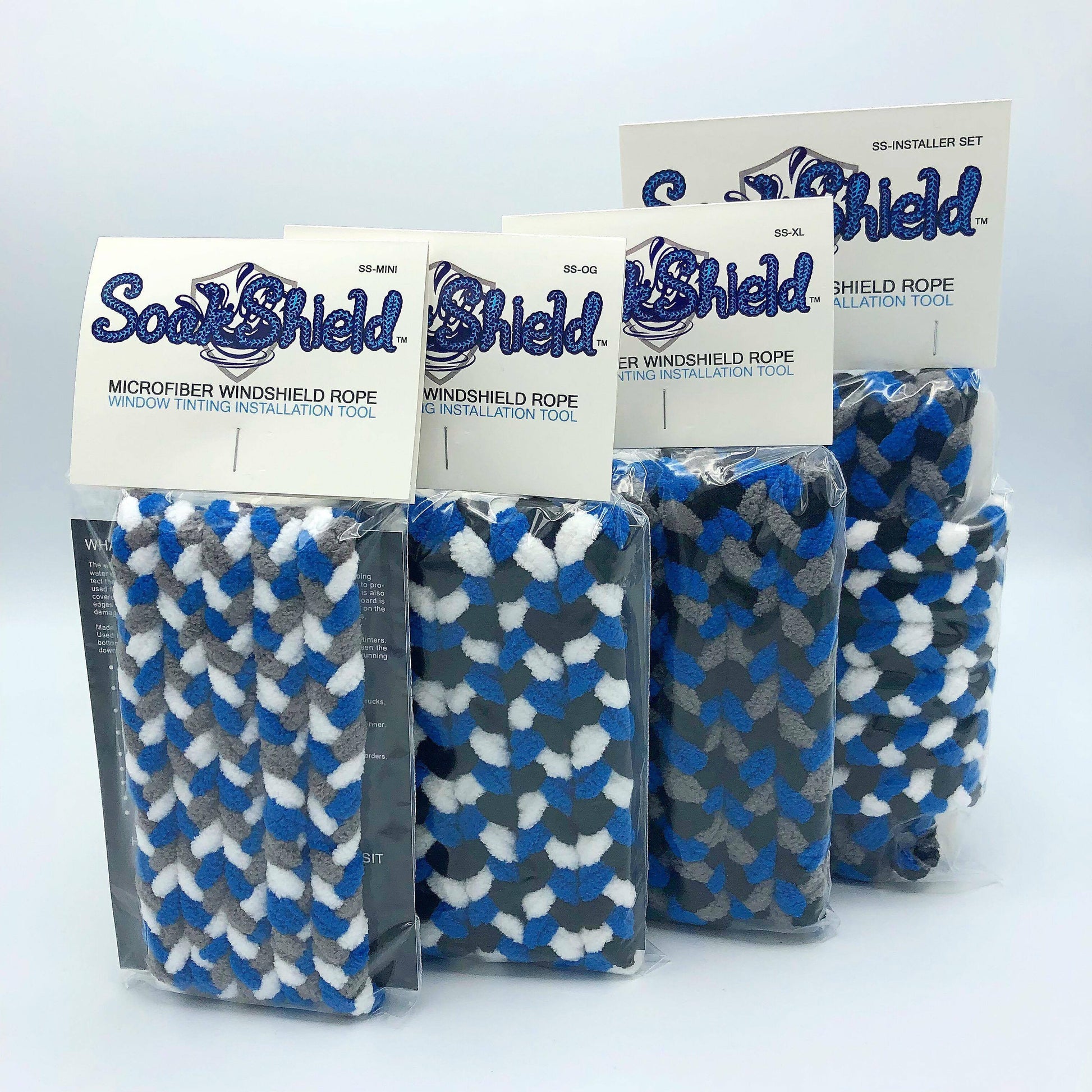 SoakShield Microfiber Rope SoakShield - Microfiber Windshield Installer 3pc Rope Set